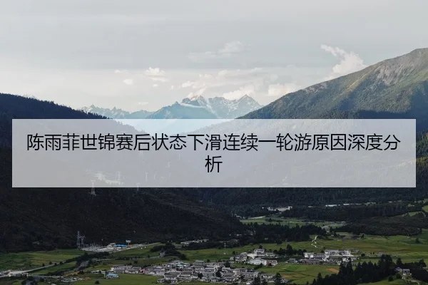 陈雨菲世锦赛后状态下滑连续一轮游原因深度分析